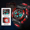 thumbnail image 4 of Reloj para niños, Reloj para niños Reloj Deportivo Digital multifunción Cronógrafo Impermeable Reloj para Exteriores con Alarma de luz LED para Regalo Niño de 6 a 12 años (Rojo), 4 of 5
