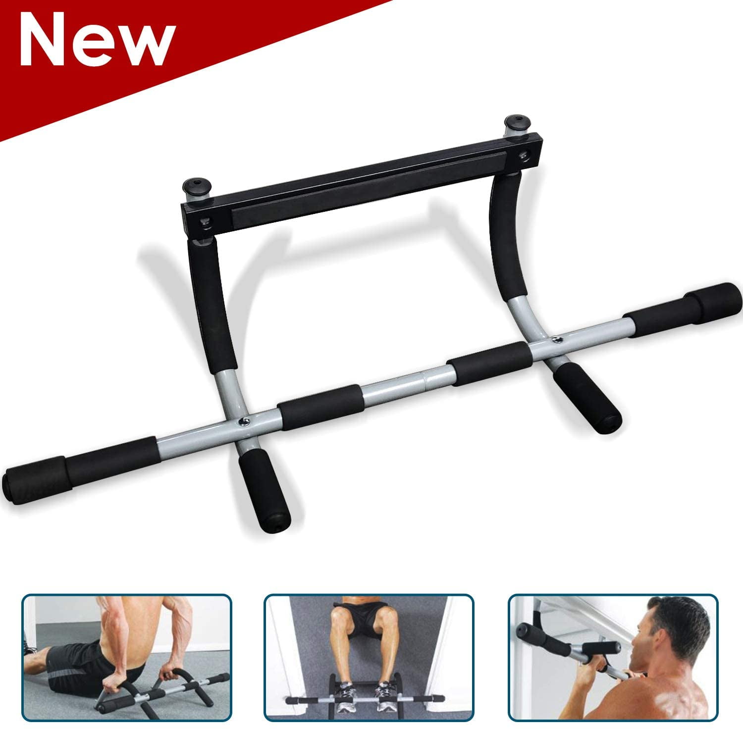 Indoor PullUp Bar ChinUp Wall Mounted Training Steel Bar