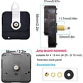 thumbnail image 2 of GHSDFBB High Torque I Shaft Hands Quartz DIY Wall Clock Movement Mechanism with 9.1 Inch Long Spade Hand Battery Operated Repair Parts Replacement, 3/10 in Max Dial Thickness, 4/5 in Total Lengt, 2 of 7