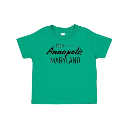 

Inktastic From Annapolis Maryland in Black Distressed Text Boys or Girls Baby T-Shirt