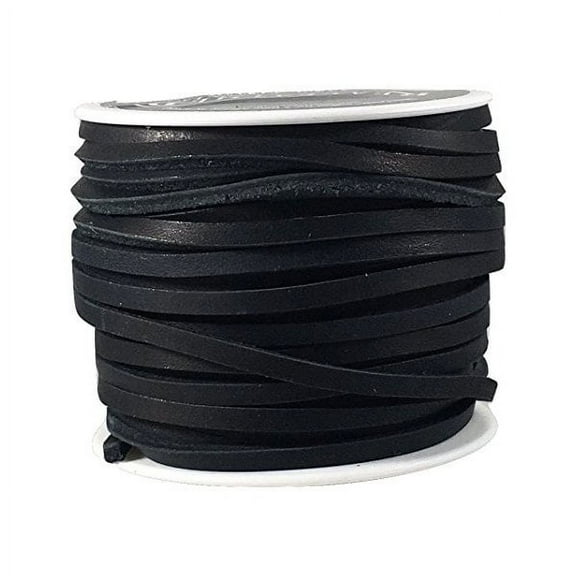 Lace Lacing Leather Topgrain Latigo Black 50 Foot Spool