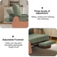 thumbnail image 5 of Green forrado nursery rocking chair con high backrest, side pocket, gliding iron frame, y footrest - easy to assemble para sala de estar, dormitorio, o nursery, 5 of 5