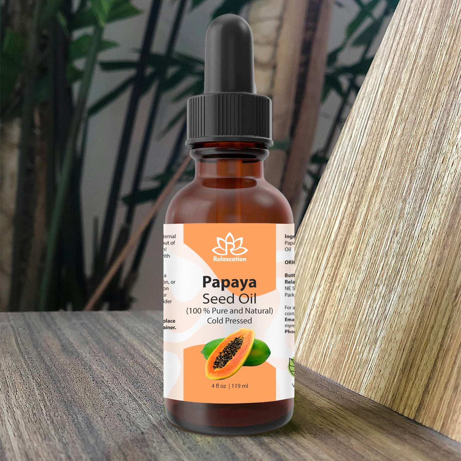 Papaya Seed Oil – 100% Pure Cold-Pressed Botanical Oil by Relaxcation | 4 fl oz