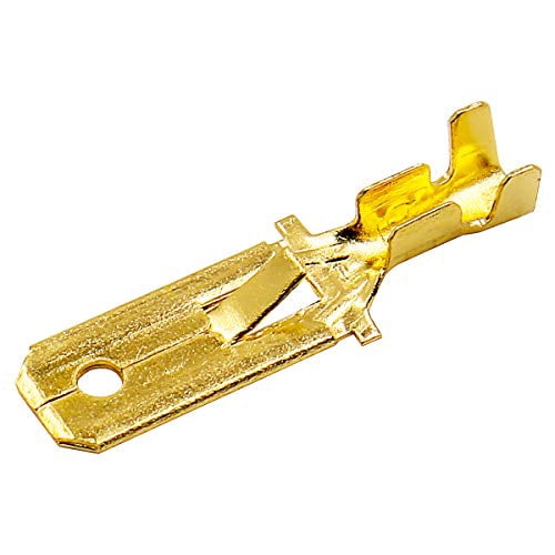 100 Pcs Female Spade Quick Splice Crimp Terminals - 2.8mm Non-Insulated Connectors For 0.5-0.8mm² Wire