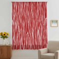 thumbnail image 3 of Red Striped Sheer Curtains 72 Inches Long, Classic Minimalist Waves Lines Pattern Light Filering Curtains, Breathable Simi Curtain Privacy Drapes for Living Room Bedroom Lightweight Window Treatment, 3 of 9