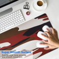 thumbnail image 4 of Red Camouflage&nbsp;mouse Padswaterproofwashable&nbsp;for Office Home Work GamingmousematRubber Base Mousepad with Stitched Edges 31.5x11.8inches, 4 of 7