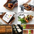thumbnail image 5 of Rectangle Bread Basket Rattan Storage Basket Food Fruit Vegetable Serving Basket Supermarket Restaurant Display Tray, 5 of 5