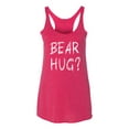 thumbnail image 2 of Bear Hug Lover | Womens Animal Lover Premium Tri-Blend Racerback Tank Top, Shocking Pink, Small, 2 of 3