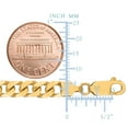 thumbnail image 2 of 14k Yellow Solid Gold Miami Cuban Link Chain Mens Bracelet, 5.7mm, 8.5", 2 of 3