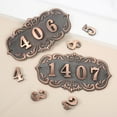thumbnail image 4 of Old Antique Copper House Number Plastic Door Plate Custom Sign Door Number Sticker for Hotel Apartment Villa Door Plate, 4 of 10