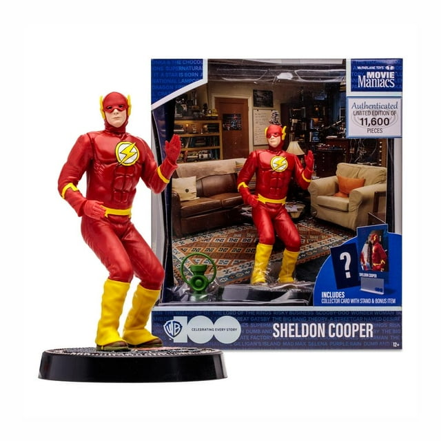Figura McFarlane Spin Master Estatua Sheldon como Flash The Big Bang Theory WB100 6 pulgadas