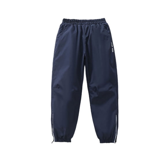 XUNKUSGA Boys Pants 4-14 Years Casual Elastic Waist Waterproof Boys' Sweatpants Fashion Loose Boys Clothes with Pockets Warm Fleece Lined Boys Fall Clothes