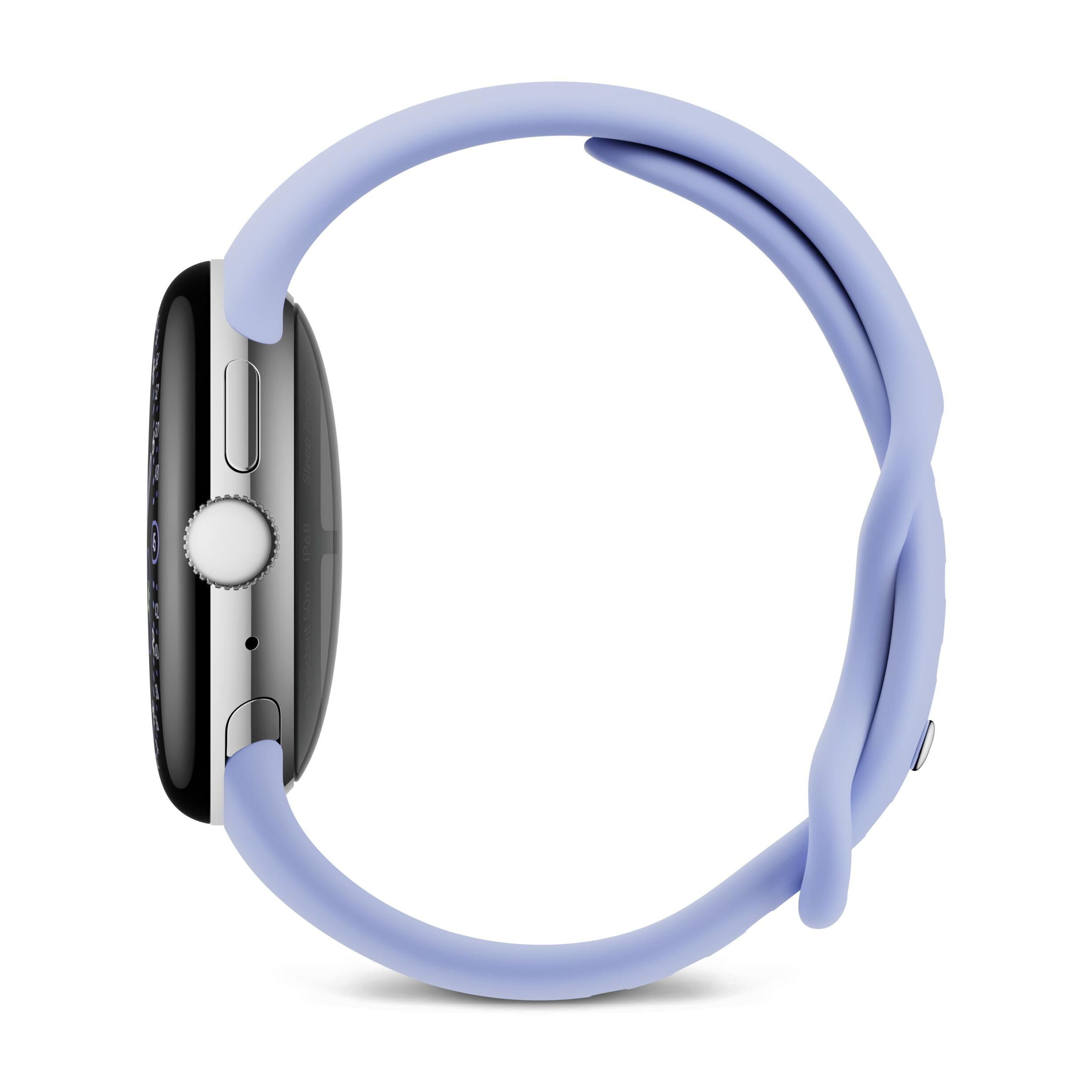 Google Pixel Watch 4 (41mm) -Domed Display, Comprehensive Health and Fitness Tracking, and Help from Gemini - Polished Silver,Purple