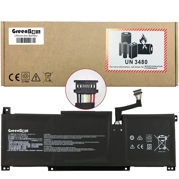 GREENTECH BTY-M491 BATTERY FOR MSI MODERN 15 A10M A10RB A10RD A11M 52.4WHR 8PIN BLACK CONNECTOR