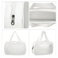 thumbnail image 3 of Bolsas de maquillaje portátiles de doble asa para mujeres Unique Bargains para vacaciones, camping y viajes de cuero PU blanco, 3 of 4