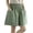 #028-Mint Green, variant on AUNVITO Women's Summer Cargo Shorts Relaxed Fit Straight Leg with Pockets Casual Comfortable Cotton Blend