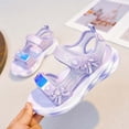 thumbnail image 2 of Weebloom Little Girls Sandals Versatile With Adjustable Strap Sole Lightweight Beach Footwear Comfort Hook & Loop Summer Shoes Beach Walking Sandals, 2 of 8