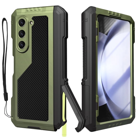 Funda YQODSZ para Samsung Galaxy Z Fold 5 con soporte para bolígrafo S, color verde