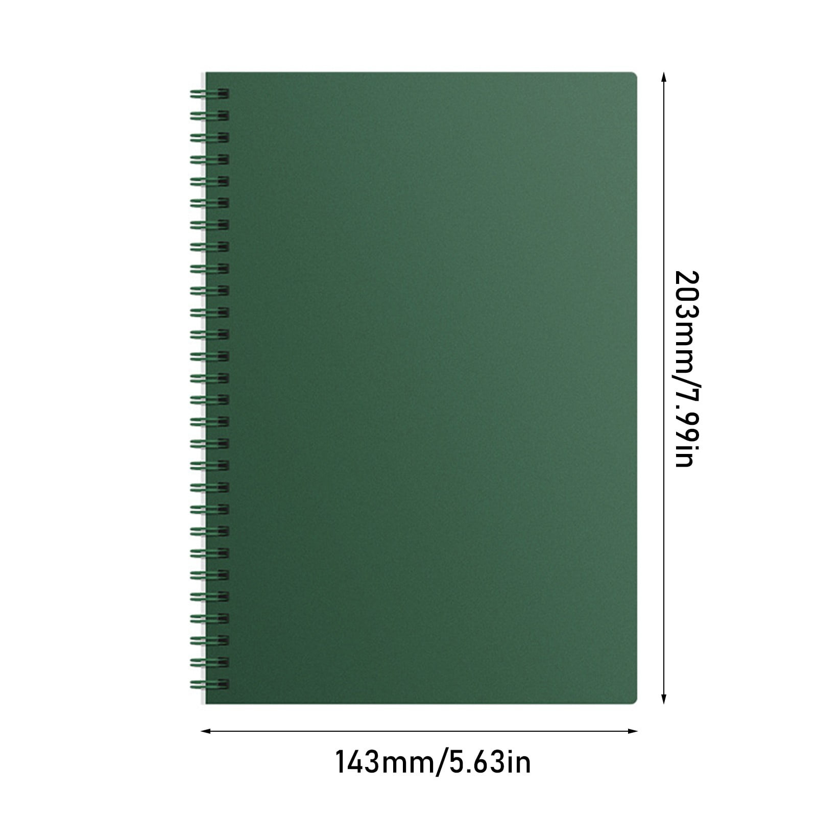 VKLU A5 Spiral Notebook, Elegant Blue Ruled Notepad with Morandi Color Cover, Durable Wirebound Journal for University Studies & Professional Planning