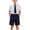 Black, variant on BXJX Boys Outfit Sets 2 Piece Size 10-12 T, School Uniform Collared Short Sleeve Cotton Kids Summer Clothing Sets Khaki