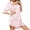 500-Pink, variant on Navy Pink Pajamas for Women Nighties for Women Ladies Button Down Nightgown Short Sleeves Soft Casual Nightshirt Pajama Dress with Pocket XL