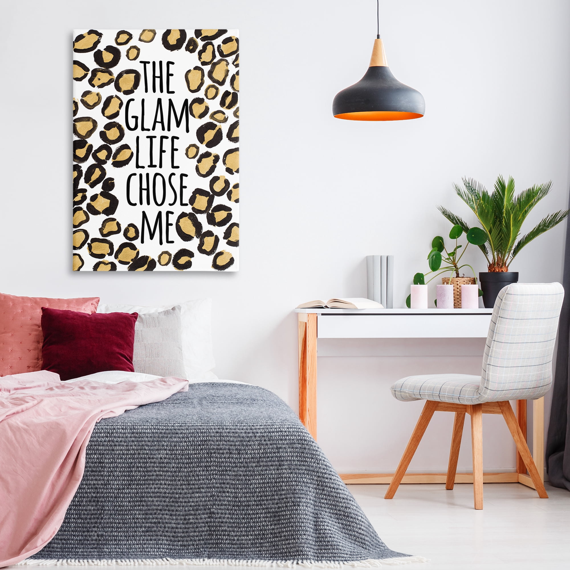 Stupell Industries Glam Life Chose Me Typography Painting Gallery Wrapped Canvas Art Print Wall Art, 30 x 45