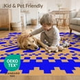 thumbnail image 4 of ODIKA 9'x12' Blue Geometric Washable Area Rug Modern Abstract Shapes With Bold Graphic Design Non-Slip, Chair-Friendly for Dining Room, Basement, Large Office, 4 of 7