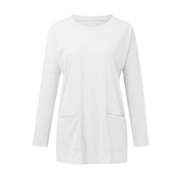 Gubotare Women Shirts Womens Long Sleeve Tshirt V Neck Loose Fit Soft Waffle Knit Thermal Tops,White XXL