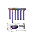 thumbnail image 6 of TOYOUME Drop Sticks Catch Game Toy with LED Light, Hand Eye Coordination Training, Interactive Reflex Game for Kids 6+, Family Party Activity, B, 6 of 7