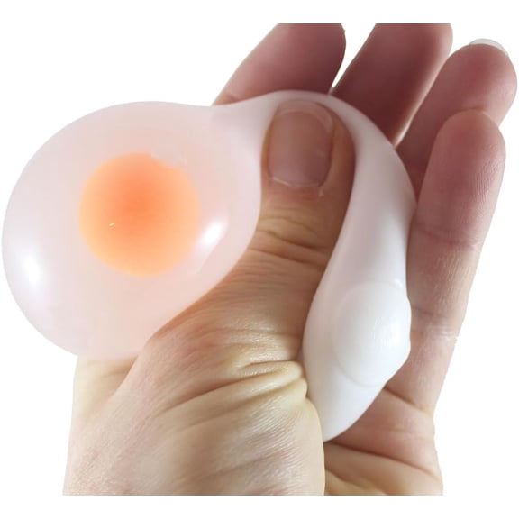 2 Egg Splat Balls - Water Filled Splat Stress Ball - Throw to Make it Splat and Watch it Come Back Sensory Anxiety Fidget Gag