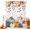 Orange Blue, variant on Teal Orange Pumpkins Fall Shower Curtains for Bathroom, Thanksgiving Blue Grey Wood Waterproof Fabric Shower Curtain, Decorative Bathroom Curtain for Bathtub, 72"x72", No Hooks Included