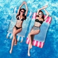 thumbnail image 4 of Pool Floats Adult Heavy Duty Inflatable Floating Toys Blue and Pink 2 Count, 4 of 8