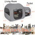 thumbnail image 2 of Parque para Gatos LUCKITTY Habitáculo Portátil para Partos Gris, 2 of 8