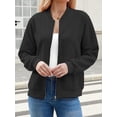 thumbnail image 6 of Women'S Zip Up Cardigan Sweater Hoodies Long Sleeve Jacket Outfits Crewneck Casual Coat Black XXL, 6 of 9