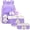 Light Purple-40724aa, variant on AHMOMEI Large Capacity 3 Pcs Backpack Set, Cute Bow Decor Bookbag with Lunch Bag & Pencil Case for Camping, Trips, Picnic & Daily Casual Activities