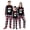 Black, variant on iHapHap Matching Family Christmas Pajamas, Santa Face Beard Long Sleeve Plaid Pants