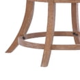 thumbnail image 3 of Benzara Swivel Counter Stool with Fabric Upholstery and Wooden Arms, Beige and Brown, 3 of 5