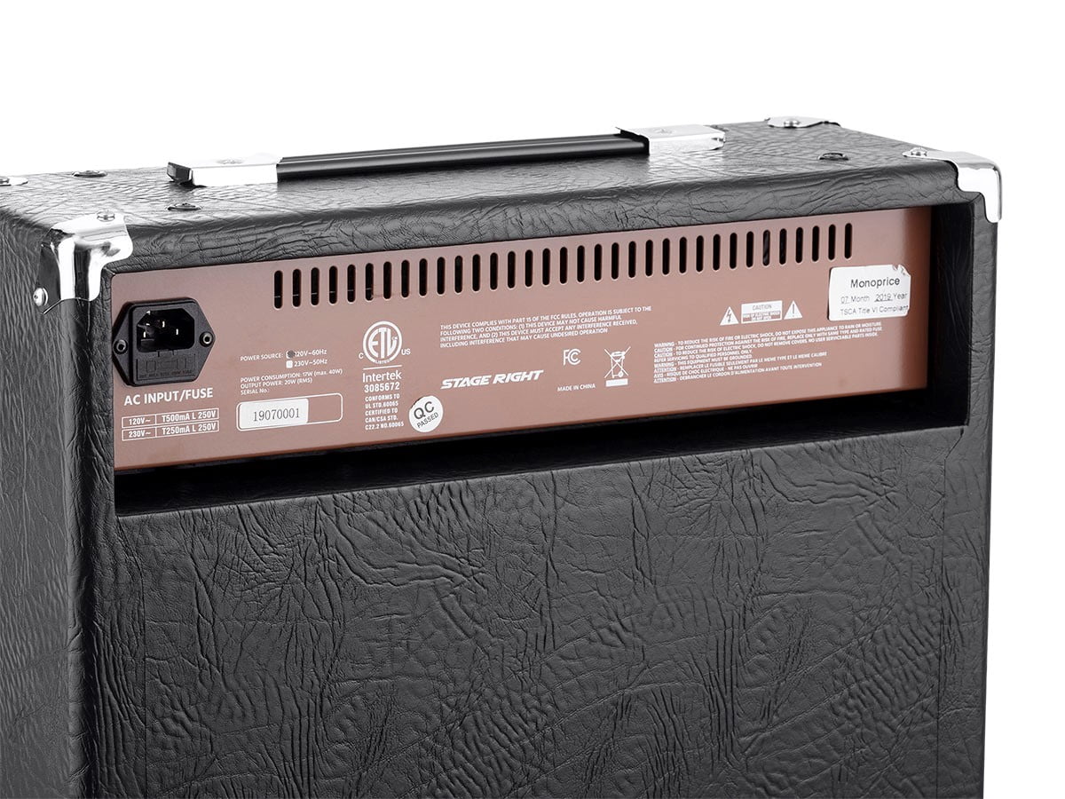 Monoprice 20-Watt Acoustic Guitar Amplifier, 3-Band EQ With Frequency Selector, Perfect For Both Practice and Small Gigs - Stage Right Series
