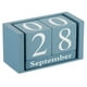 thumbnail image 1 of Calendario Perpetuo de Bloque de Madera Vintage Uxcell, Bloques de Exhibición de Mes y Fecha de Madera Reutilizables para Escritorio 3.7", Azul, 1 of 5