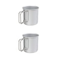 thumbnail image 3 of Wosthever Taza de aleación de aluminio, mango ligero de Metal, taza plegable, tazas de agua para café, pícnic al aire libre, Camping, viajes, Plata 2piezas, 3 of 6
