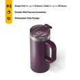 thumbnail image 6 of RTIC 16 oz Ceramic Lined Insulated Road Trip Travel Mug, Leak-Resistant Lid, Plum, 6 of 7