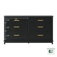 thumbnail image 6 of Walker Edison Contemporary 6-Drawer Dresser with Ultra-Easy Drawer Assembly - Black, 6 of 17