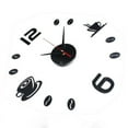 thumbnail image 4 of Modern Large DIY Wall Clock 3D Black Number Sticker Home Office Decor Watch Hot, 4 of 9