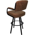 thumbnail image 2 of Swivel Metal Extra Tall Stool 34" Seat - M-110 WB - Pecan Brown Vinyl - Black, 2 of 4