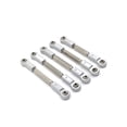 thumbnail image 1 of fastboy 5 Pieces 1/10 Scale RC Car Steering Linkages Model Vehicle Pull Rods Toy Repair Upgrade Modified Replacement for JLB JR Silver, 1 of 6