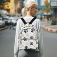 thumbnail image 7 of FORMRS Mini Backpack Purse for Women Travel Daypack Casual Shoulder Bag, Black Cat Paw, 7 of 7