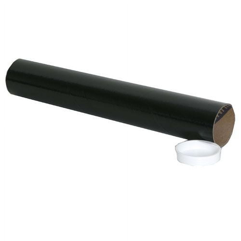 Tubeequeen Kraft Mailing Tubes with End Caps - Art Shipping Tubes 1.5-inch  D x 24-inch L, 4 Pack