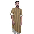thumbnail image 5 of Atasi Mandarin Collar Printed Rayon Traditional Kurta For Men Casual Shirt, 5 of 6