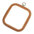 thumbnail image 1 of Embroidery Hoop Frame Set Cross Stitch Hoop Imitation Wood DIY Cross Stitch 14.5x16.5cm, 1 of 8