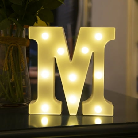 

26 Letters White LED Night Light Lamp Party Wedding Birthday Decoration